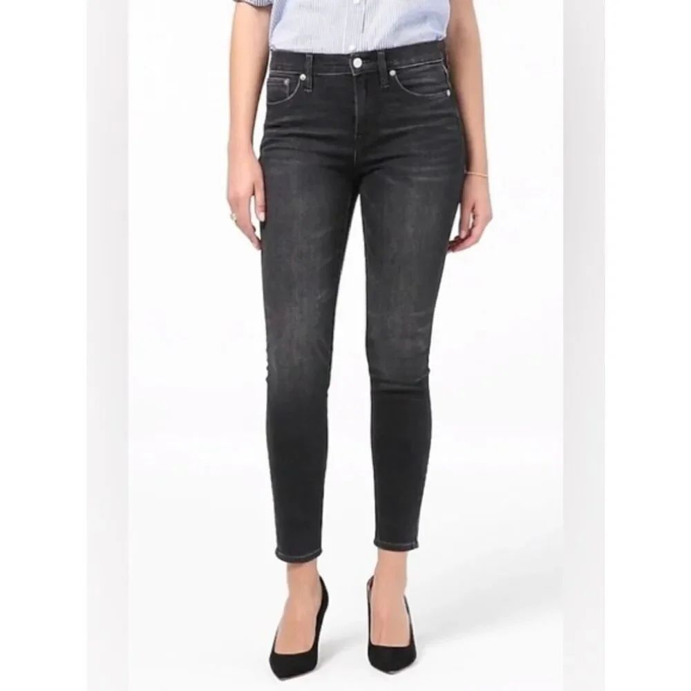 J. Crew Jeans 8" Toothpick Black Charcoal 27 Waist Women’s